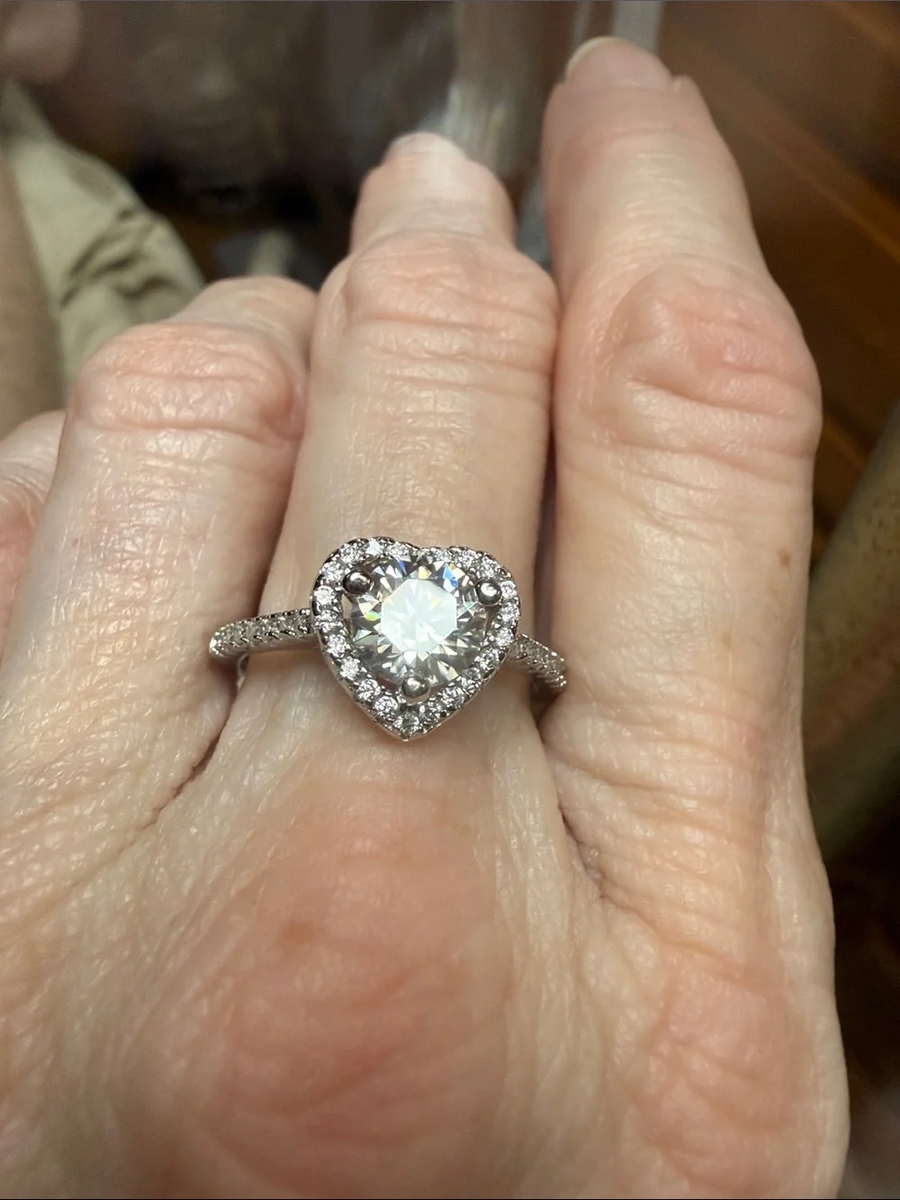 GRA CERTIFIED MOISSANITE DIAMOND 1CT 925 Sterling Silver ring NEW